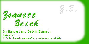 zsanett beich business card